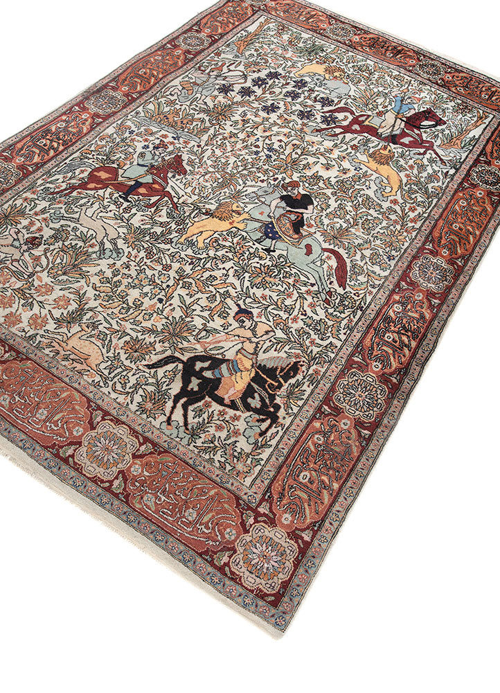 aalam green wool hand knotted Rug - FoldShot aalam green wool hand knotted Rug - FoldShot