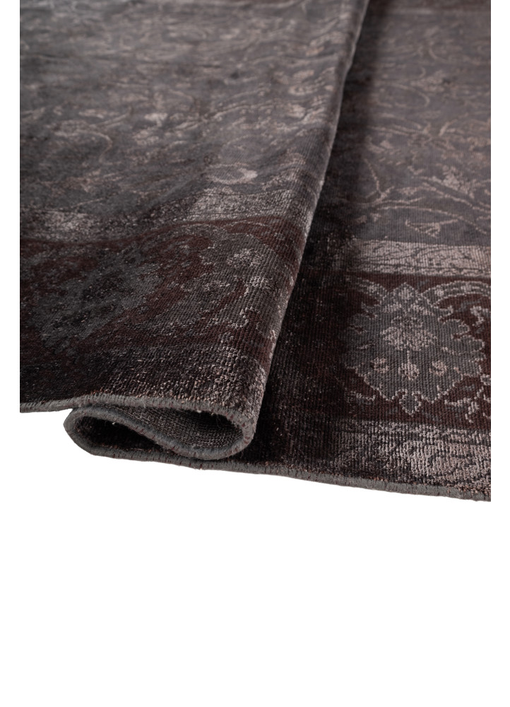 aurora red and orange wool and silk hand knotted Rug - FoldShot