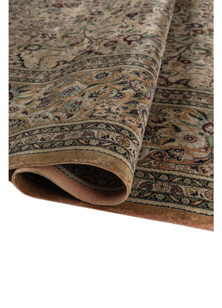 gulmarg green silk hand knotted Rug - FoldShot gulmarg green silk hand knotted Rug - FoldShot