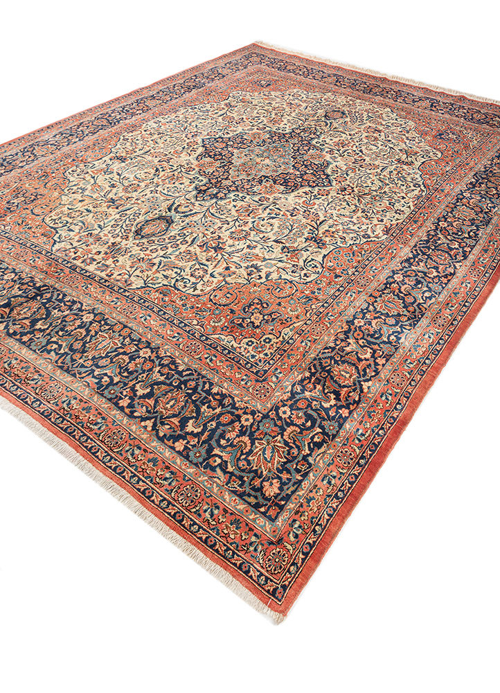 Aalam Red & Orange Hand Knotted Wool Rugs - Pae-6199 - Jaipur Rugs ZA