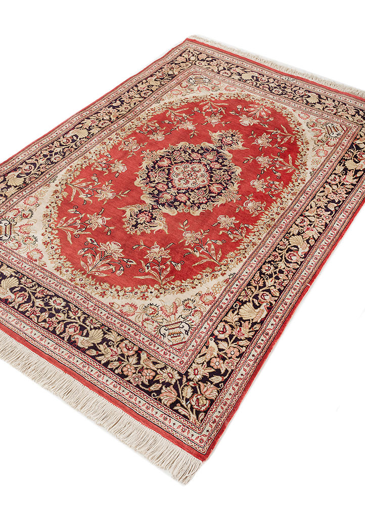 gulmarg blue silk hand knotted Rug - FoldShot gulmarg blue silk hand knotted Rug - FoldShot