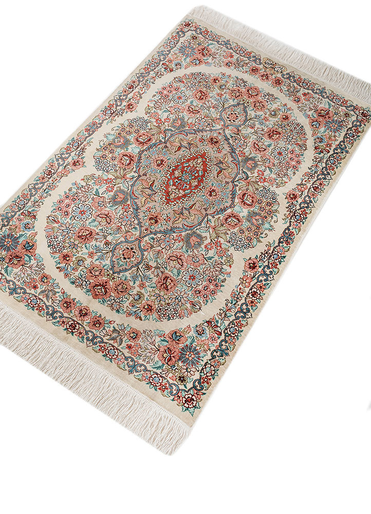 gulmarg blue silk hand knotted Rug - FoldShot gulmarg blue silk hand knotted Rug - FoldShot