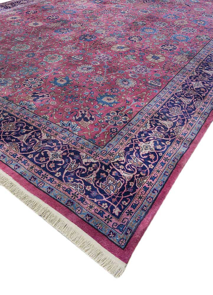 aalam red and orange wool hand knotted Rug - FoldShot