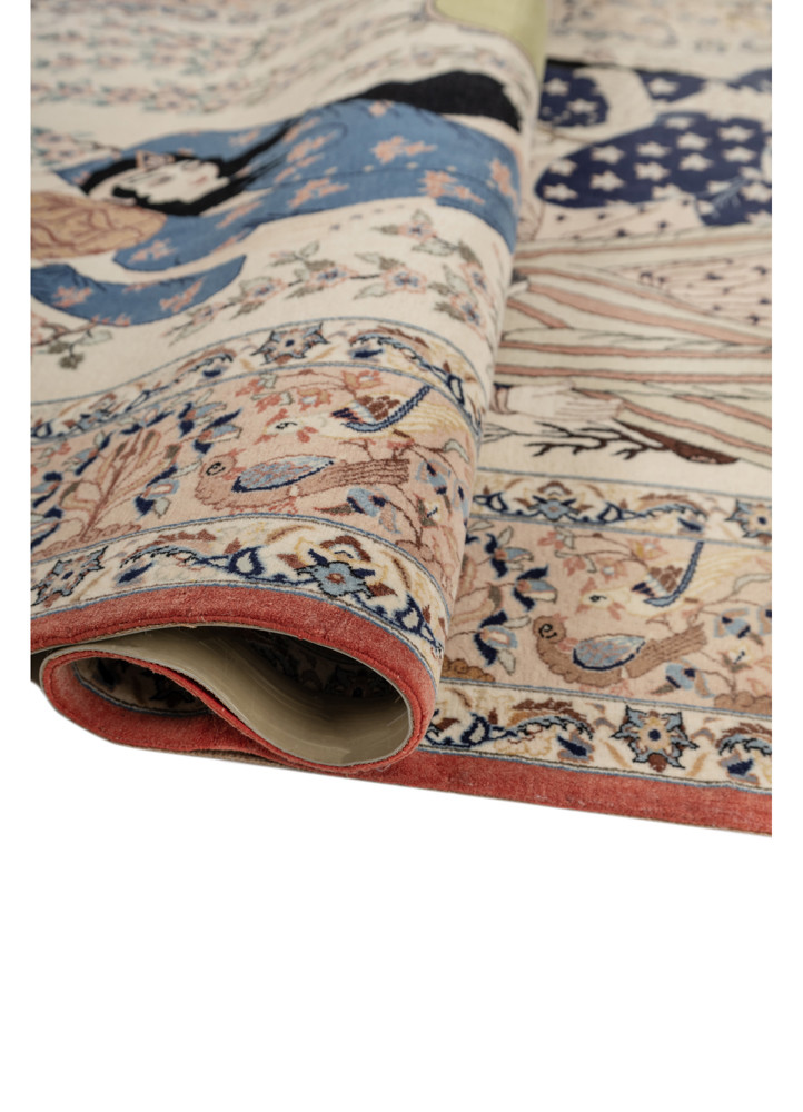 aprezo ivory wool hand knotted Rug - FoldShot aprezo ivory wool hand knotted Rug - FoldShot