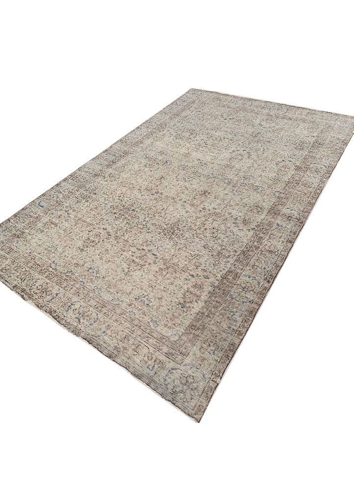 vintage blue wool hand knotted Rug - FoldShot vintage blue wool hand knotted Rug - FoldShot