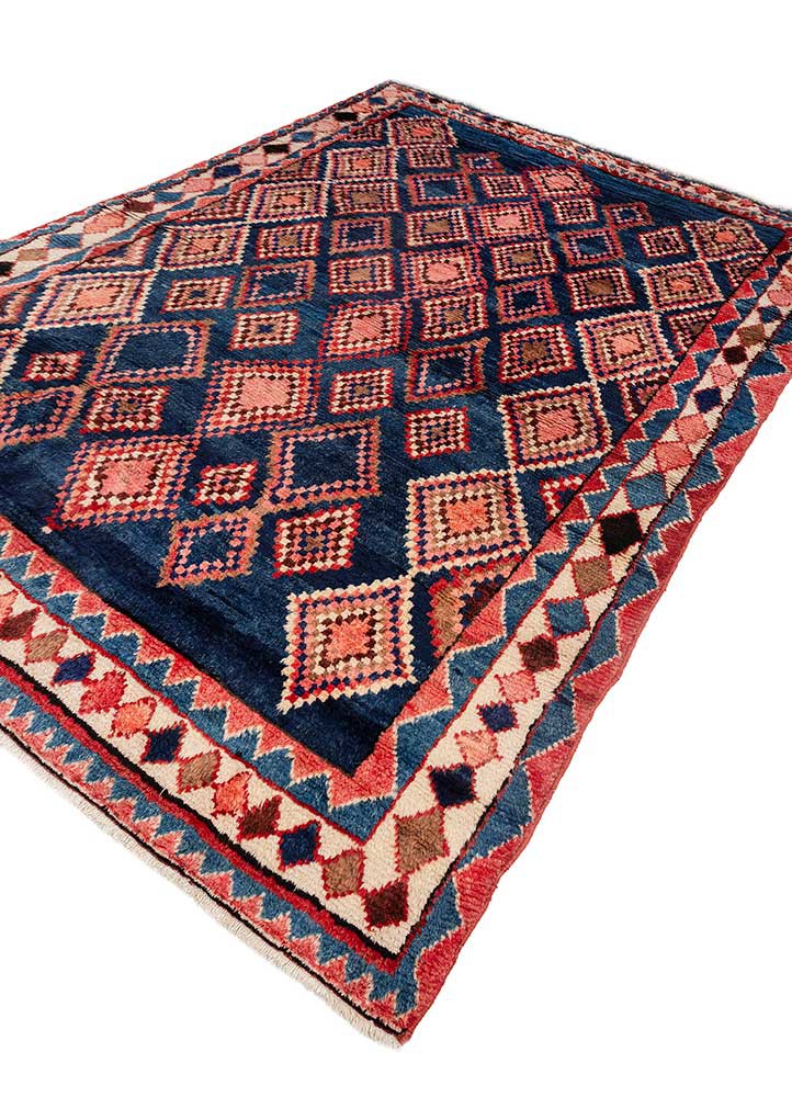 nuray blue wool hand knotted Rug - FoldShot