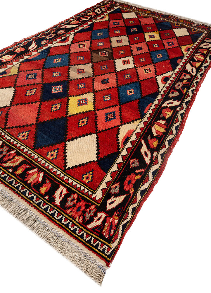 nuray red and orange wool hand knotted Rug - FoldShot nuray red and orange wool hand knotted Rug - FoldShot