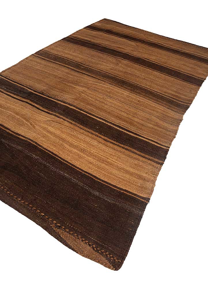 nayaab gold jute and hemp flat weaves Rug - FoldShot