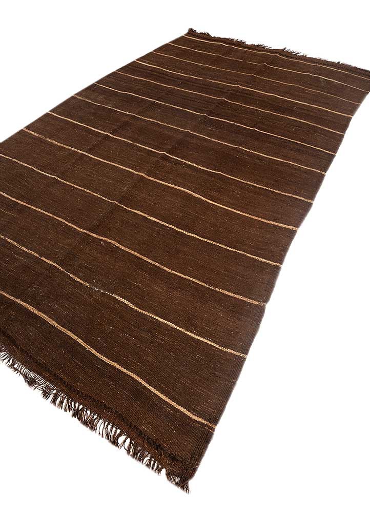 nayaab beige and brown jute and hemp flat weaves Rug - FoldShot