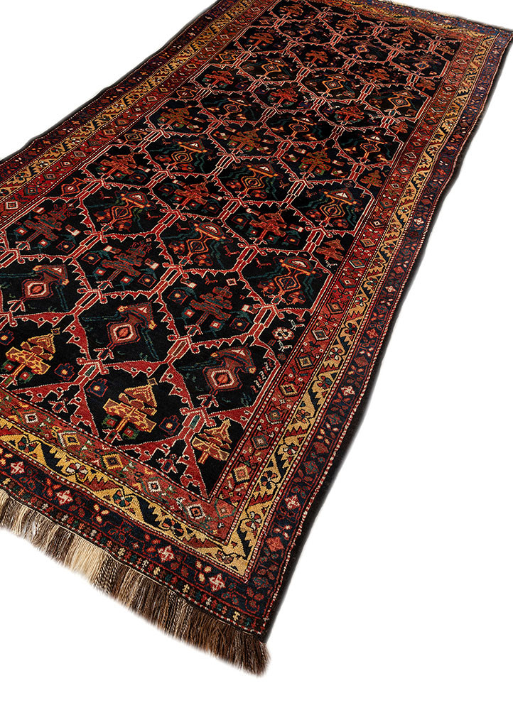 kiaan blue wool hand knotted Rug - FoldShot kiaan blue wool hand knotted Rug - FoldShot
