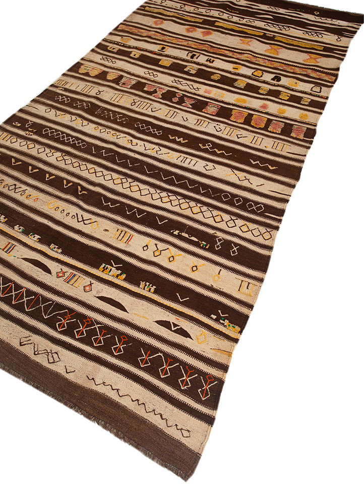 nayaab grey and black wool flat weaves Rug - FoldShot nayaab grey and black wool flat weaves Rug - FoldShot