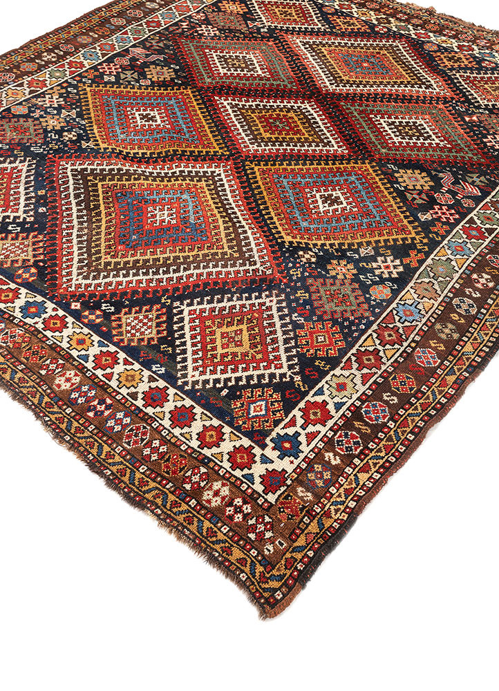 kiaan red and orange wool hand knotted Rug - FoldShot kiaan red and orange wool hand knotted Rug - FoldShot