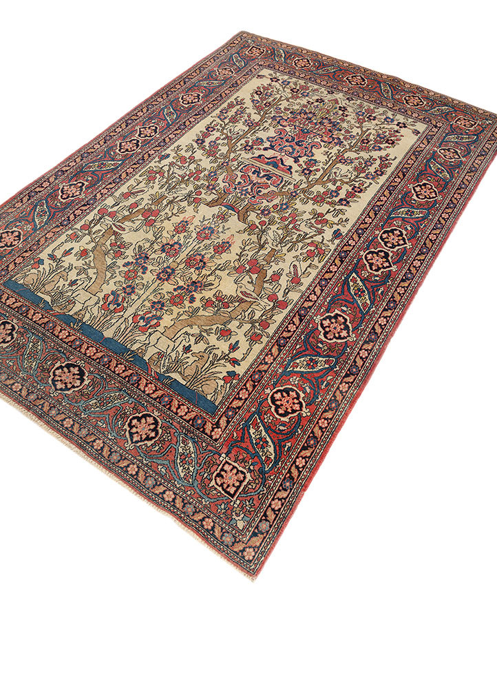 aalam gold wool hand knotted Rug - FoldShot