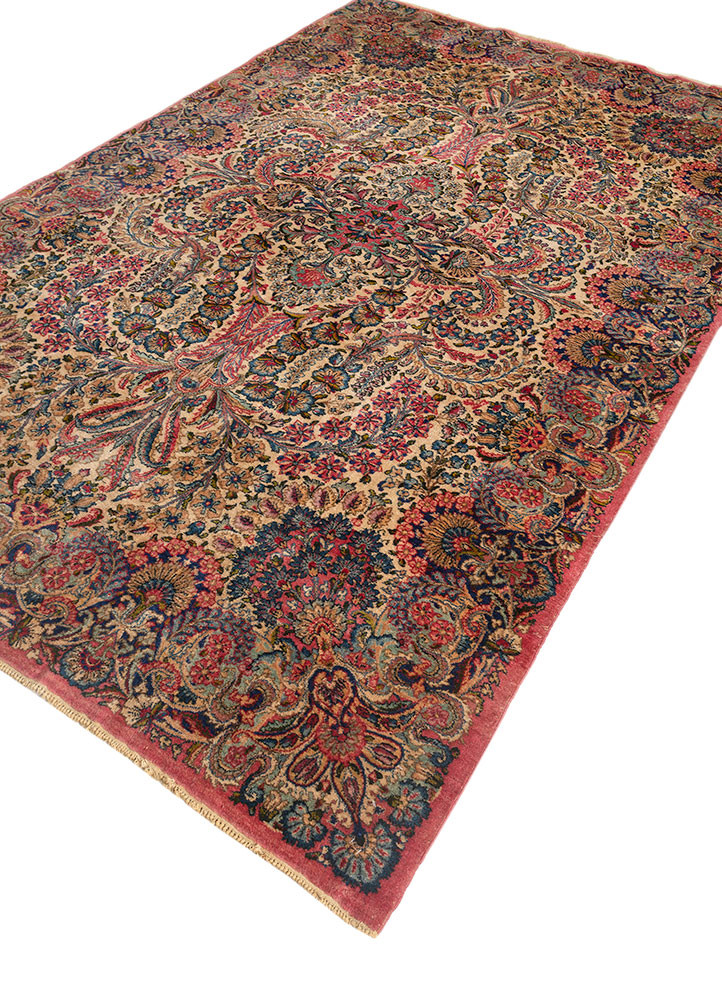 aalam ivory wool hand knotted Rug - FoldShot