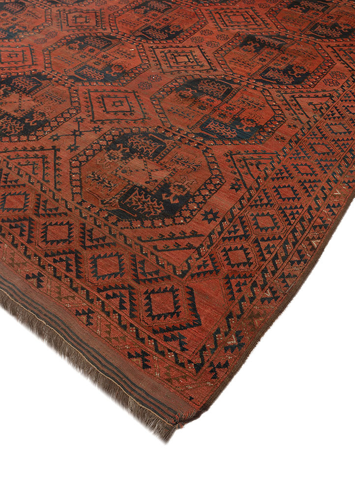 kiaan red and orange wool hand knotted Rug - FoldShot kiaan red and orange wool hand knotted Rug - FoldShot