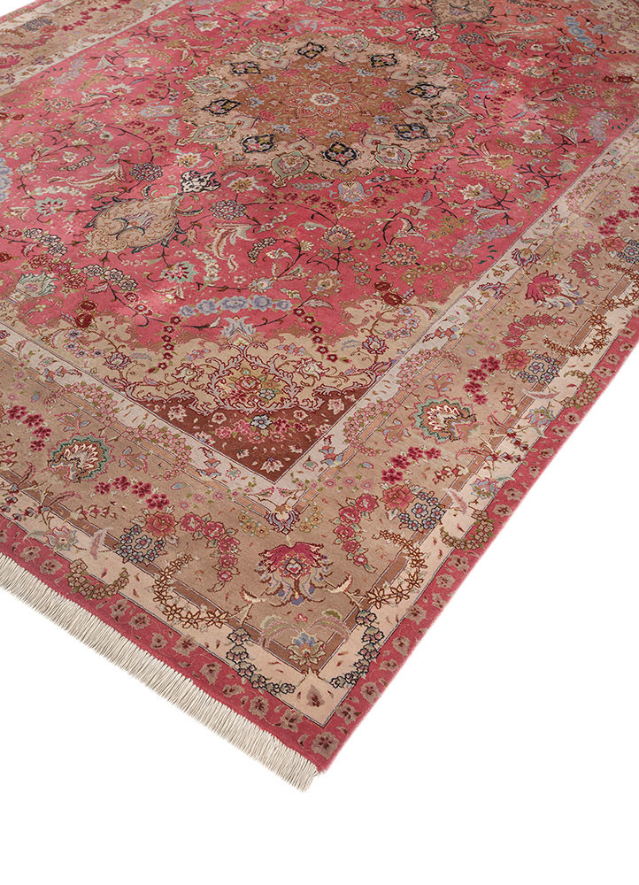 aalam red and orange wool hand knotted Rug - FoldShot aalam red and orange wool hand knotted Rug - FoldShot