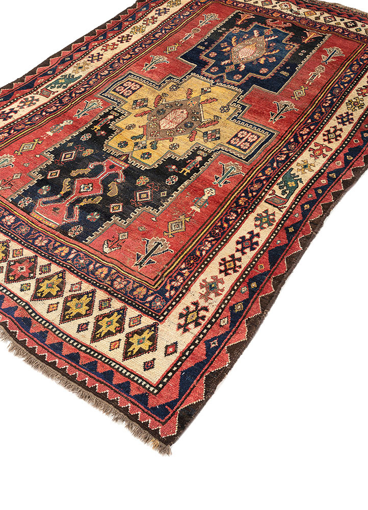 kiaan blue wool hand knotted Rug - FoldShot