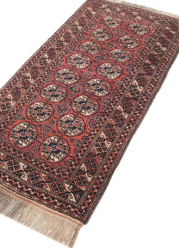 kiaan red and orange wool hand knotted Rug - FoldShot kiaan red and orange wool hand knotted Rug - FoldShot