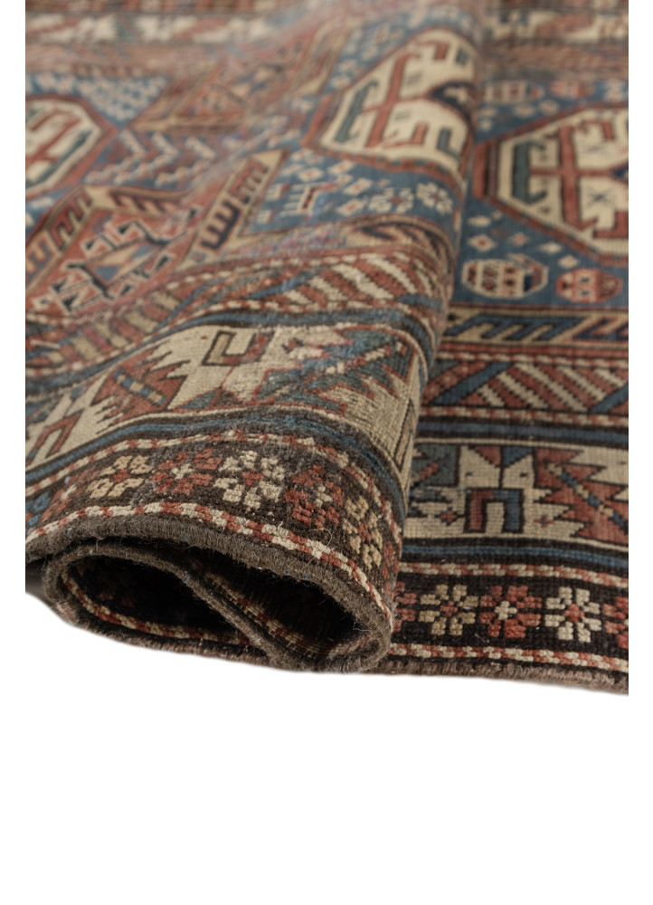 kiaan blue wool hand knotted Rug - FoldShot