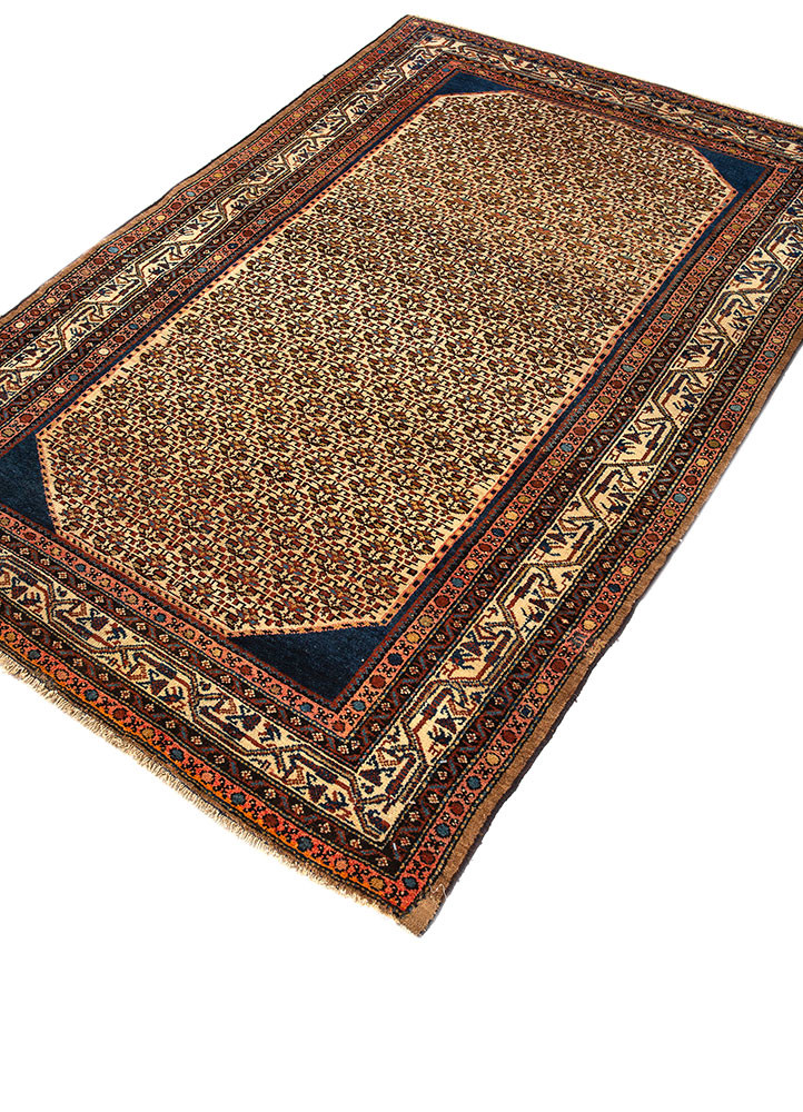 aalam ivory wool hand knotted Rug - FoldShot aalam ivory wool hand knotted Rug - FoldShot