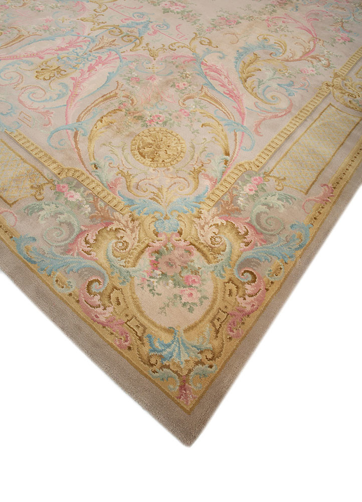 aalam beige and brown wool hand knotted Rug - FoldShot aalam beige and brown wool hand knotted Rug - FoldShot