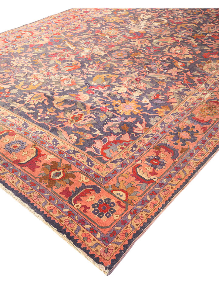 aalam grey and black wool hand knotted Rug - FoldShot