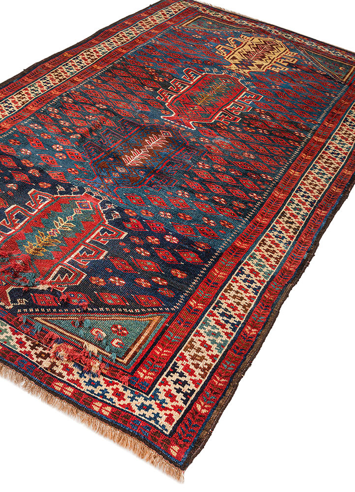 nuray blue wool hand knotted Rug - FoldShot nuray blue wool hand knotted Rug - FoldShot