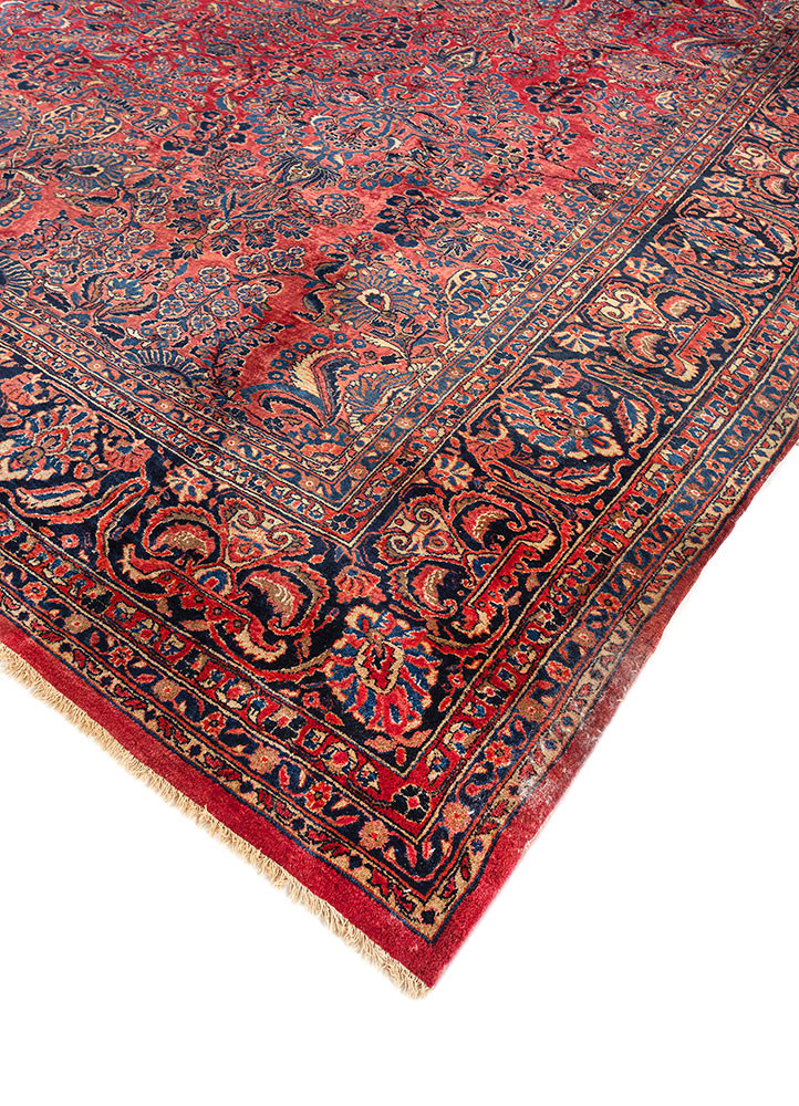 aalam pink and purple wool hand knotted Rug - FoldShot aalam pink and purple wool hand knotted Rug - FoldShot