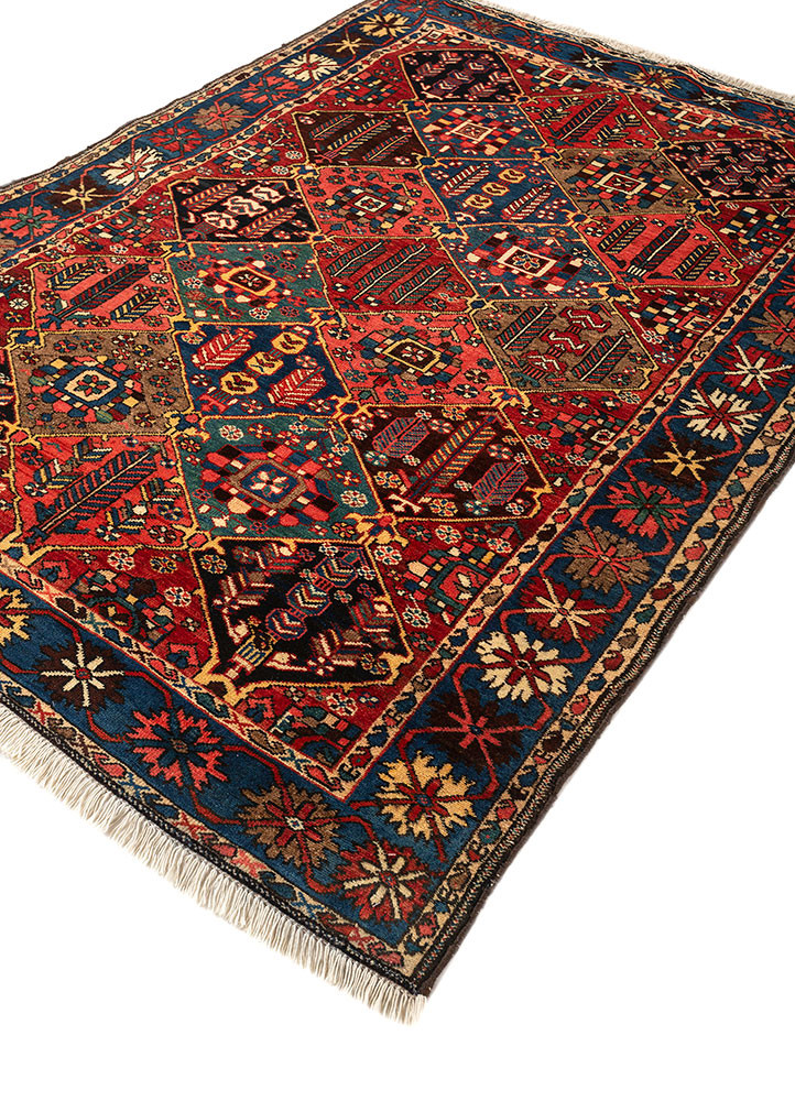 aalam red and orange wool hand knotted Rug - FoldShot aalam red and orange wool hand knotted Rug - FoldShot