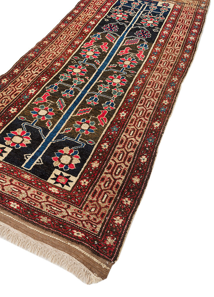 kiaan beige and brown wool hand knotted Rug - FoldShot kiaan beige and brown wool hand knotted Rug - FoldShot