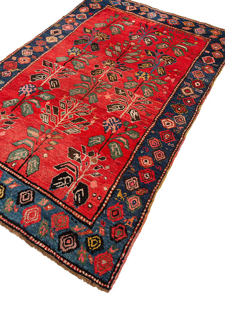 aalam pink and purple wool hand knotted Rug - FoldShot aalam pink and purple wool hand knotted Rug - FoldShot