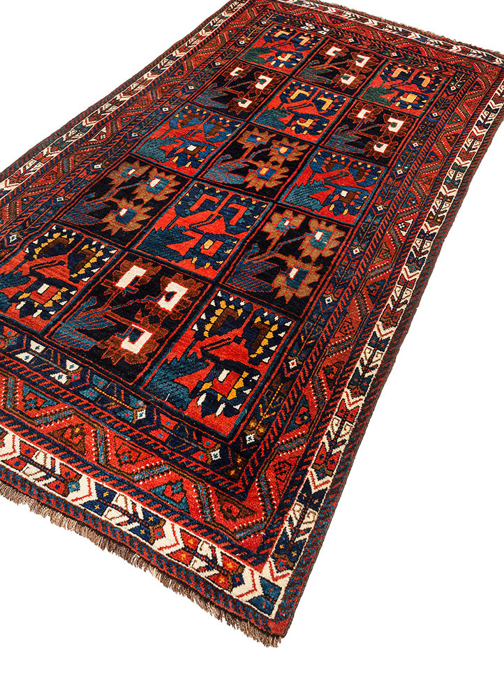 kiaan blue wool hand knotted Rug - FoldShot kiaan blue wool hand knotted Rug - FoldShot