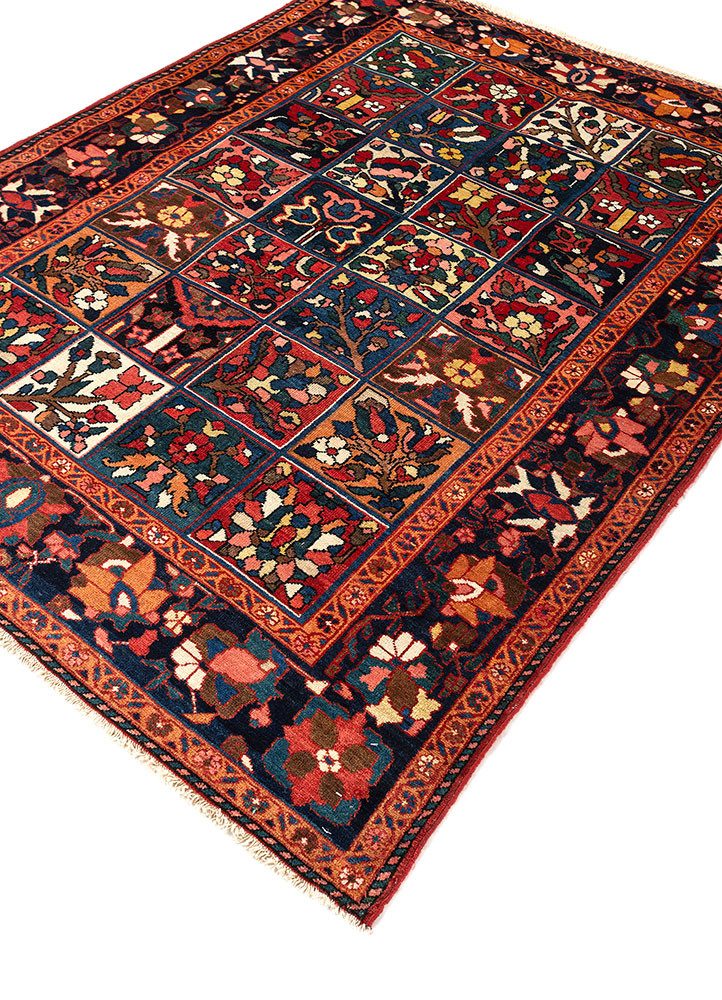 aalam blue wool hand knotted Rug - FoldShot aalam blue wool hand knotted Rug - FoldShot