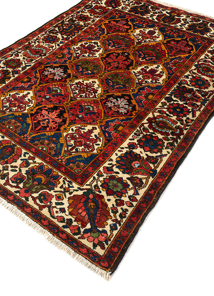 aalam blue wool hand knotted Rug - FoldShot