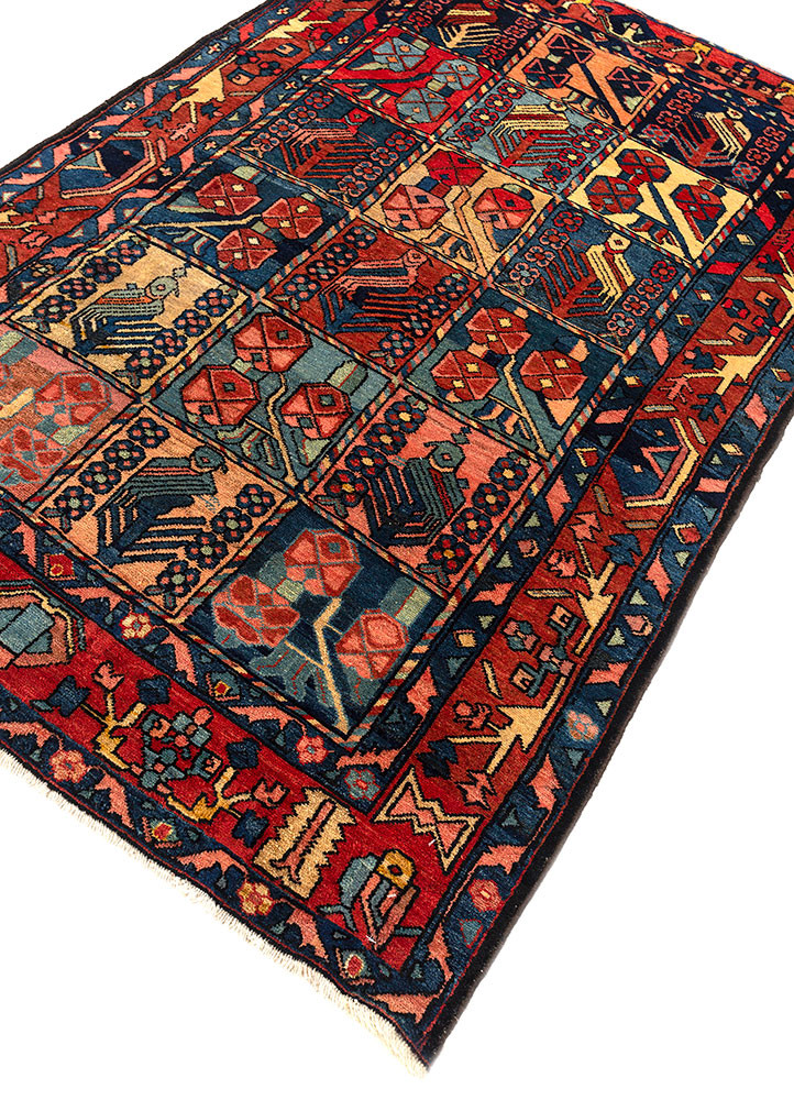 kiaan blue wool hand knotted Rug - FoldShot kiaan blue wool hand knotted Rug - FoldShot