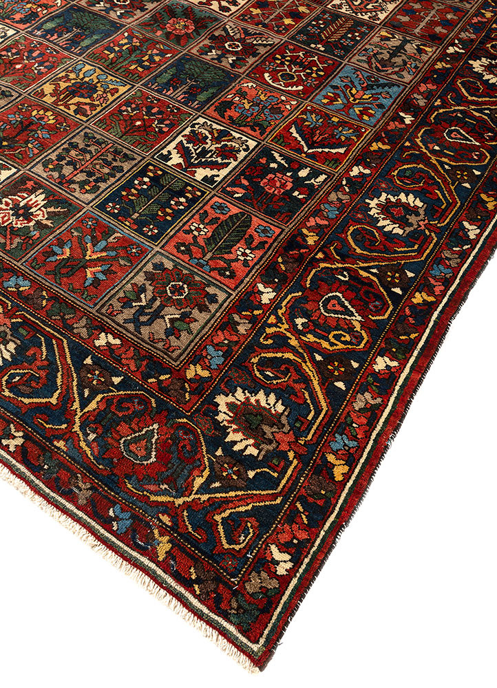 aalam blue wool hand knotted Rug - FoldShot aalam blue wool hand knotted Rug - FoldShot