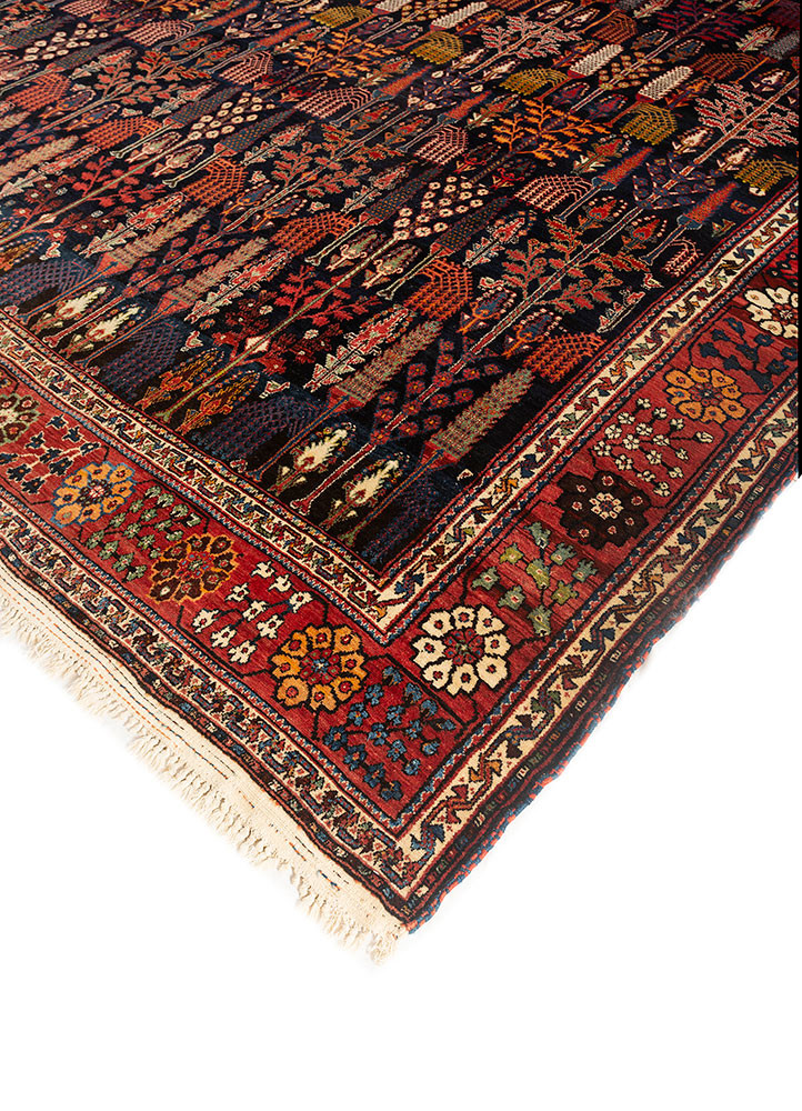 aalam blue wool hand knotted Rug - FoldShot aalam blue wool hand knotted Rug - FoldShot
