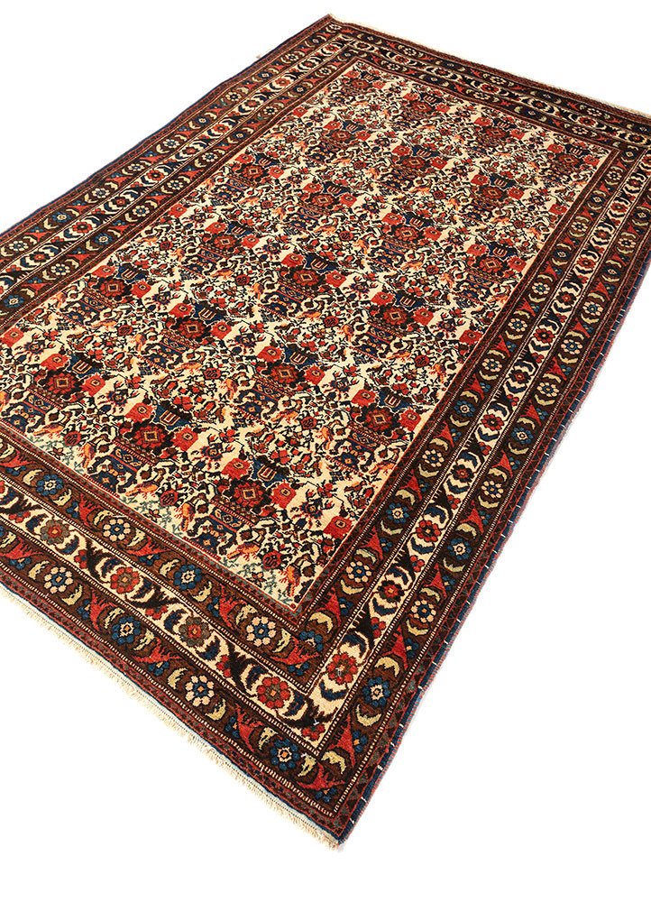 aalam ivory wool hand knotted Rug - FoldShot aalam ivory wool hand knotted Rug - FoldShot