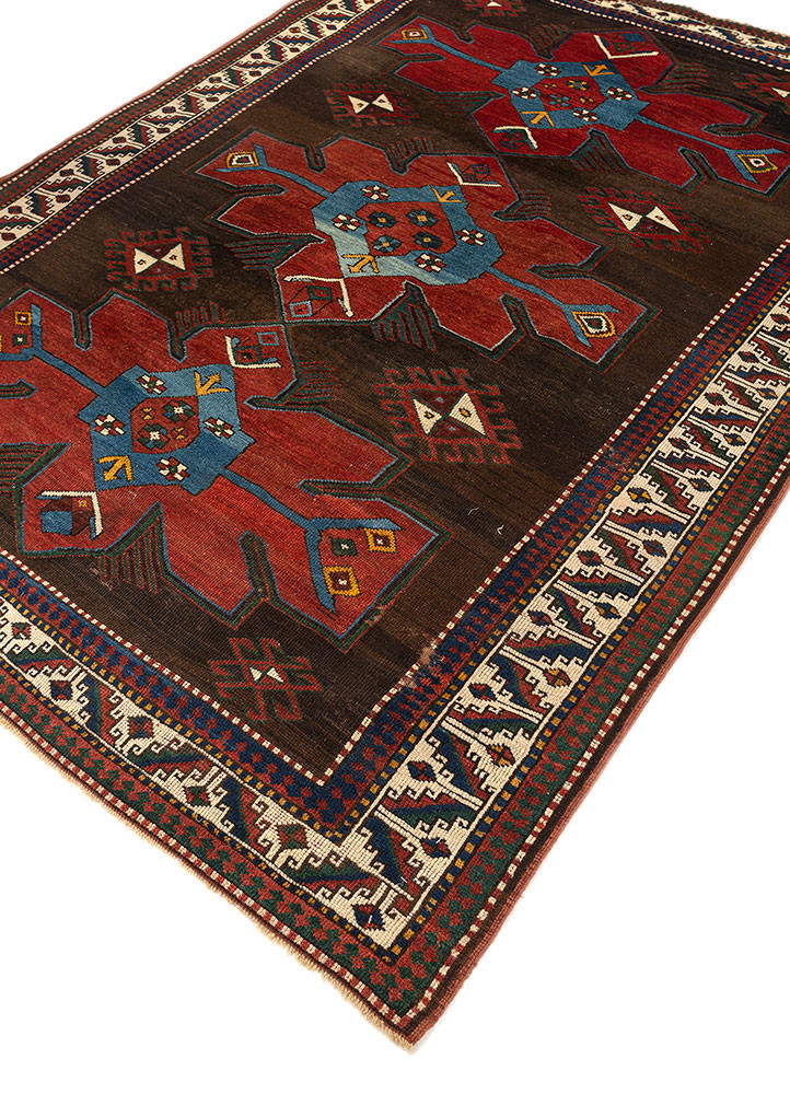 kiaan beige and brown wool hand knotted Rug - FoldShot