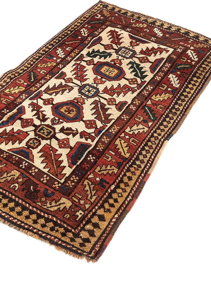kiaan ivory wool hand knotted Rug - FoldShot