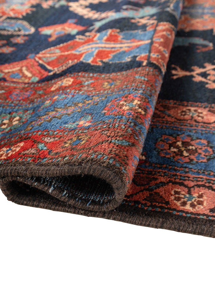 kiaan blue wool hand knotted Rug - FoldShot kiaan blue wool hand knotted Rug - FoldShot