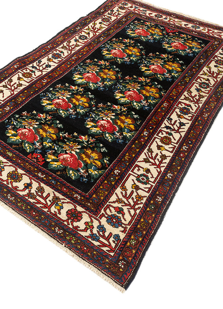 kiaan blue wool hand knotted Rug - FoldShot