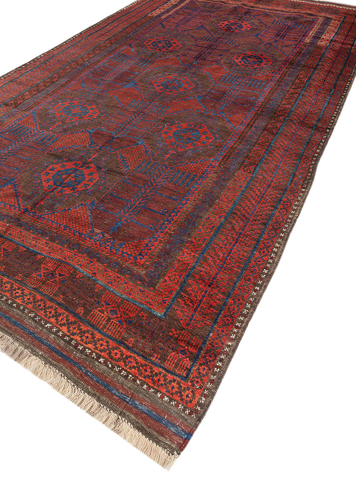 kiaan beige and brown wool hand knotted Rug - FoldShot