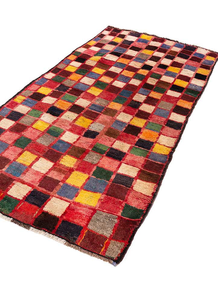 nuray red and orange wool hand knotted Rug - FoldShot nuray red and orange wool hand knotted Rug - FoldShot