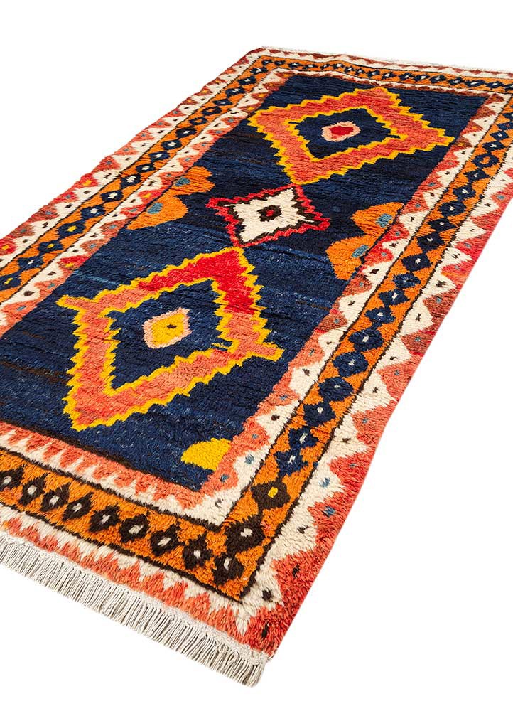 nuray blue wool hand knotted Rug - FoldShot nuray blue wool hand knotted Rug - FoldShot