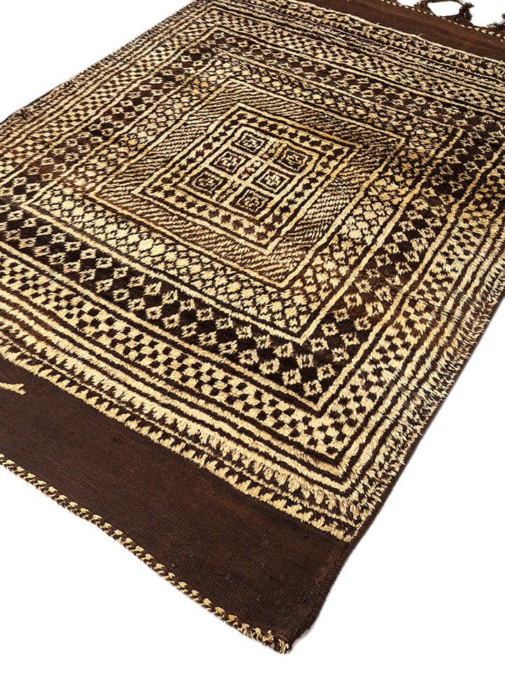 zuri beige and brown wool hand knotted Rug - FoldShot zuri beige and brown wool hand knotted Rug - FoldShot