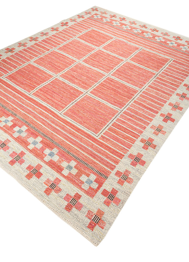 zuri ivory wool hand knotted Rug - FoldShot