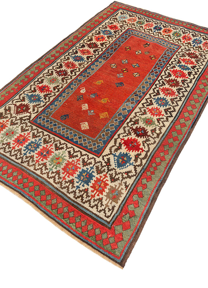 aalam ivory wool hand knotted Rug - FoldShot