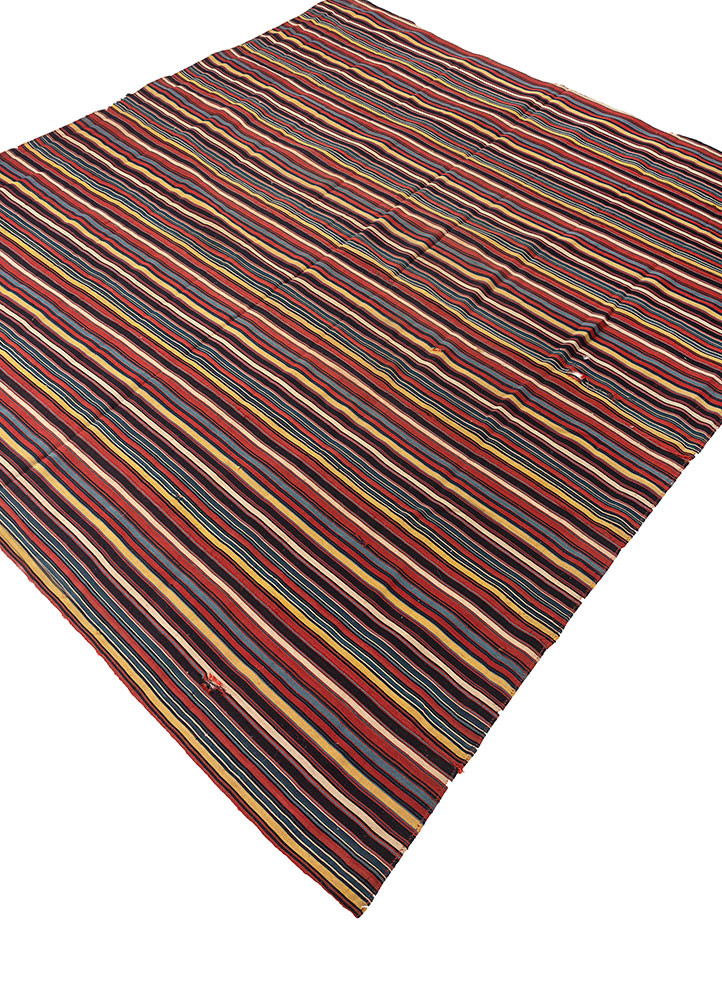 aalam red and orange wool hand loom Rug - FoldShot aalam red and orange wool hand loom Rug - FoldShot