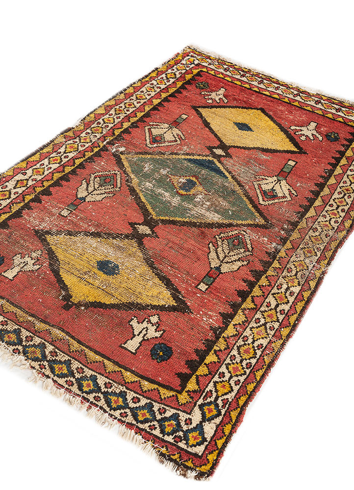 nayaab pink and purple wool flat weaves Rug - FoldShot nayaab pink and purple wool flat weaves Rug - FoldShot